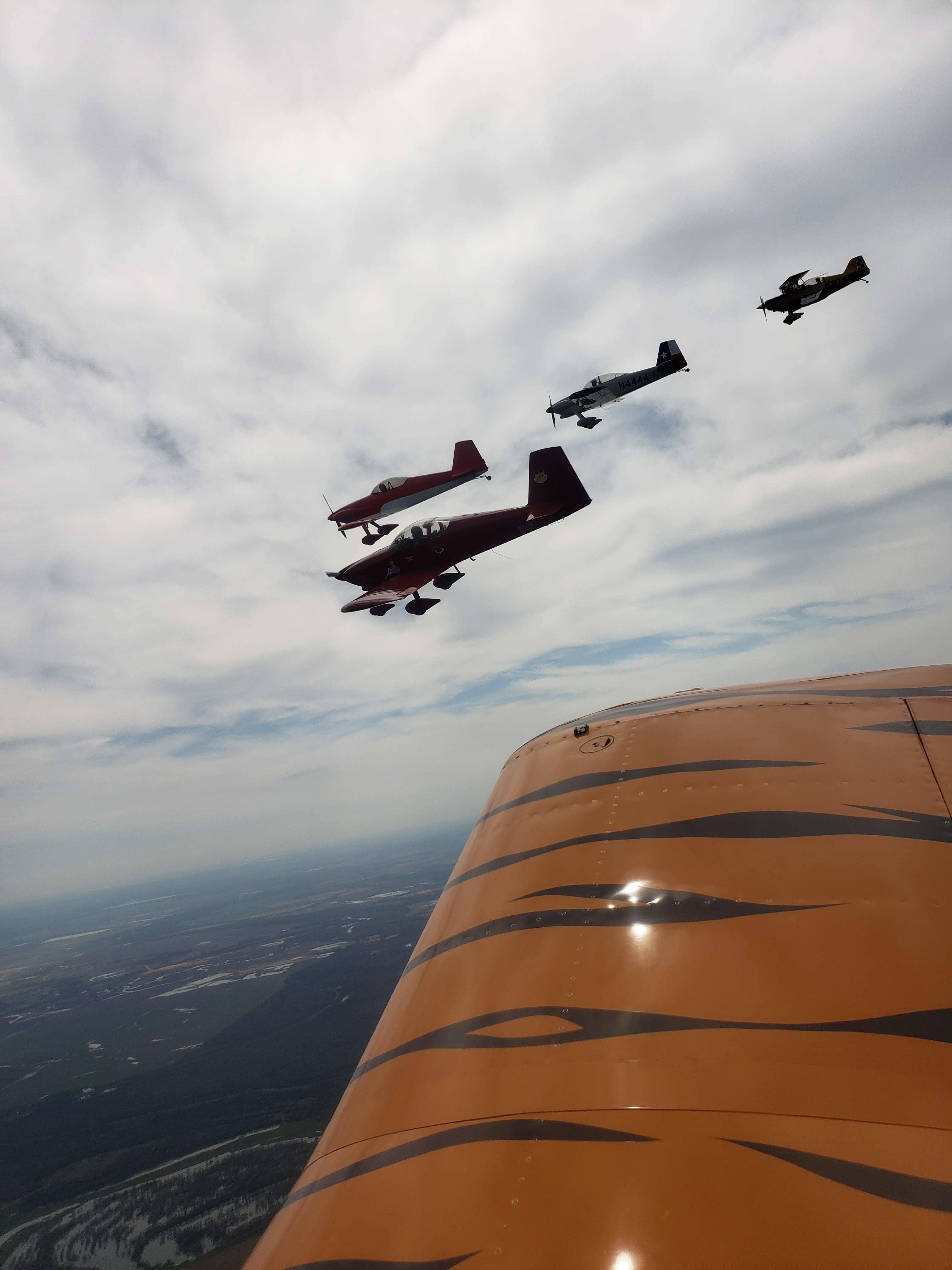 The View from Bloke's T-18 During Formation Maneuvering